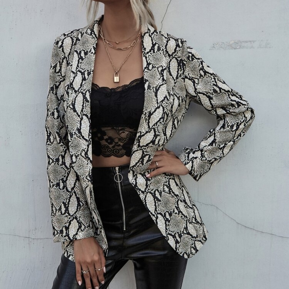 Snakeprint Zara blazer